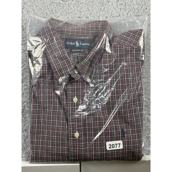 Ralph Lauren Button Up Shirt Adult XXL Multicolored Plaid Long Sleeve Mens - Picture 9 of 9